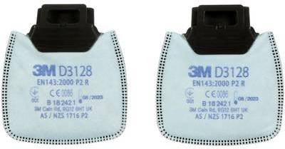 3M Secure Click Partikelfilter P2 R mit Aktivkohle D3128 2 St