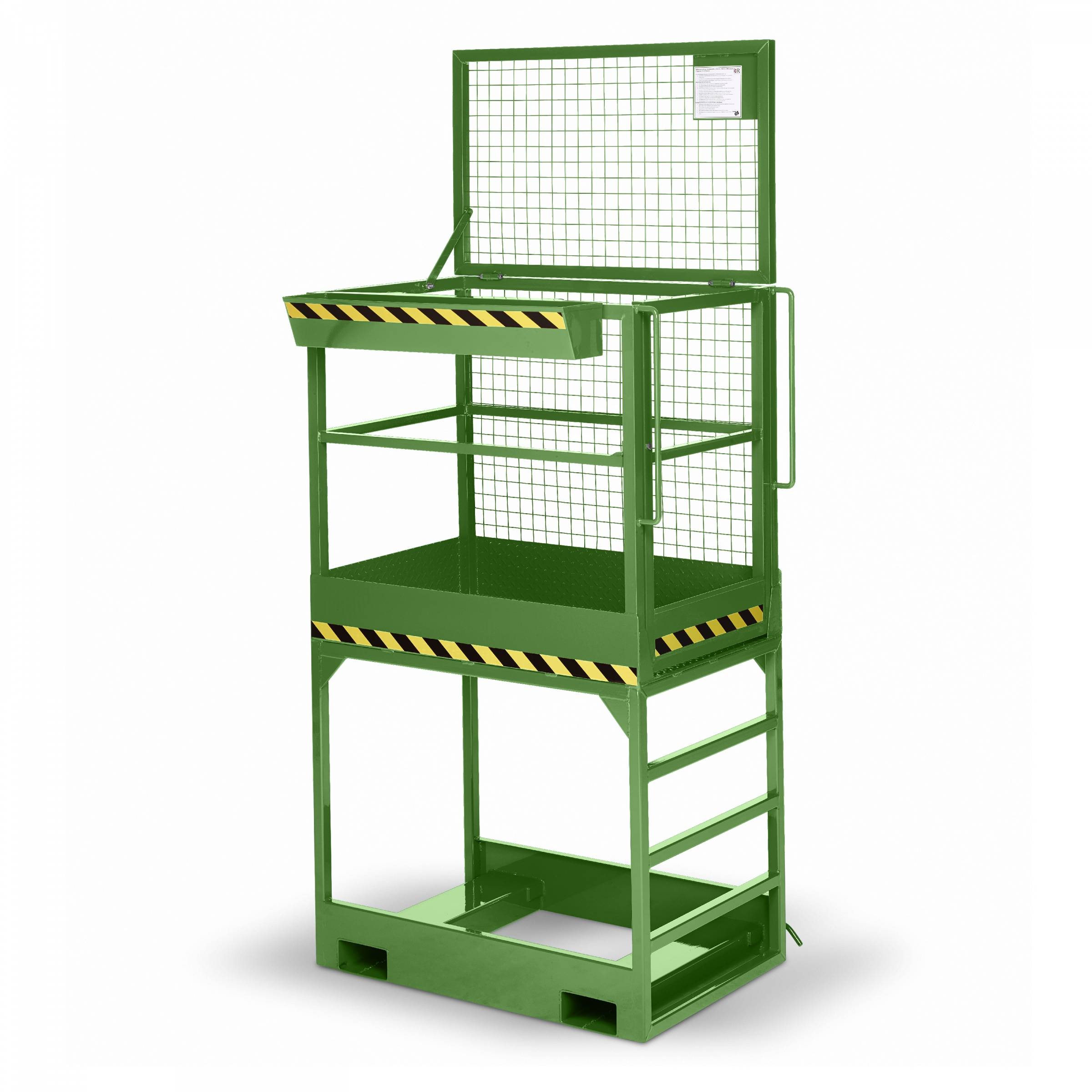 R+R Industrietechnik Arbeitskorb Typ RAK-High 1200x800x2910mm RAL 6011 Resedagrün