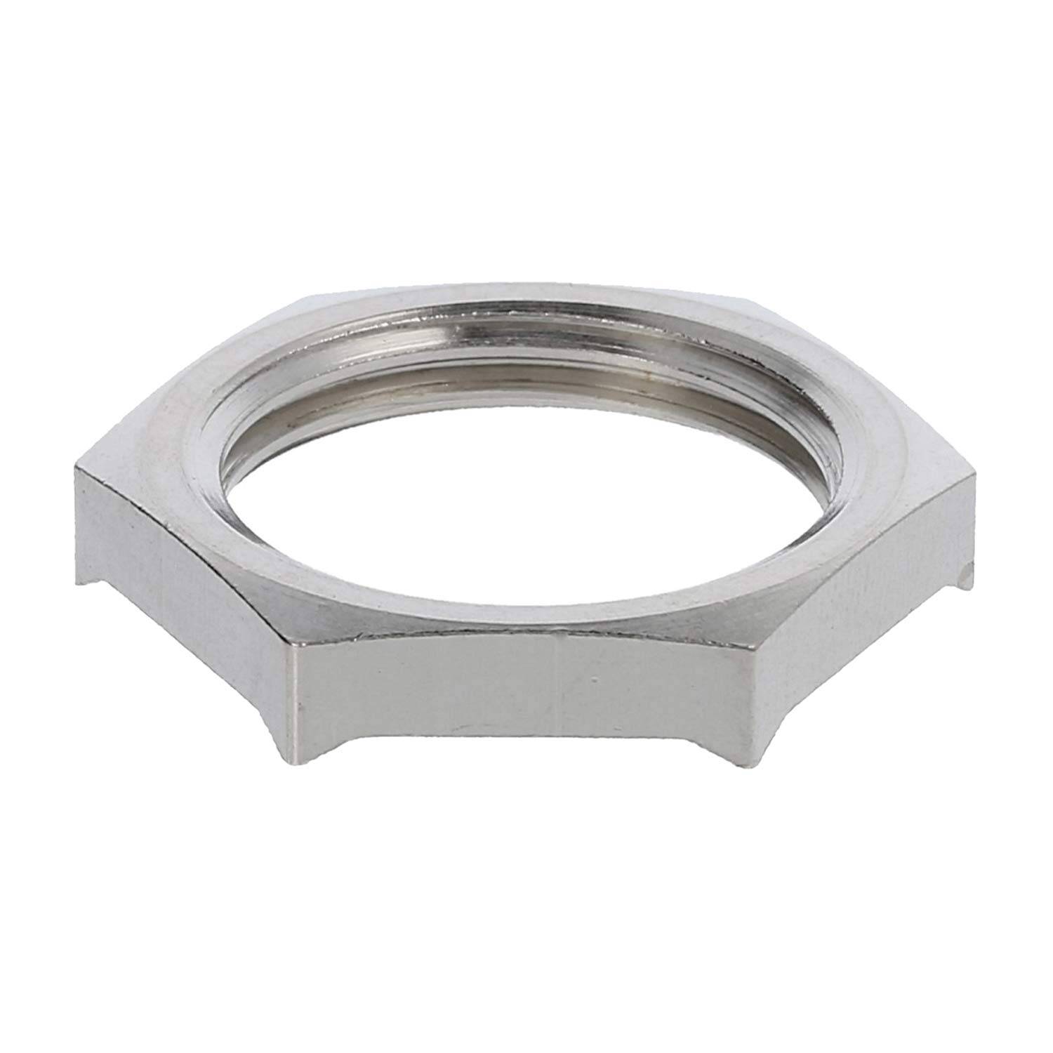 10063212 WISKA Gegenmutter EMV M20x1,5 GEMV-M20 Sechskant Messing (CuZn) vernickelt Farbe silber - 1Stück