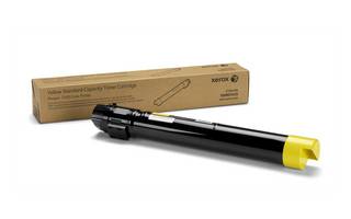 Xerox-Druckertonerkassette, schwarz, zusammen mit ihrer Verpackungsbox. Die Box zeigt Produktdetails und das Xerox-Logo.