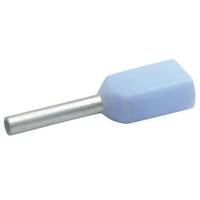 Klauke Zwillings-Aderendhülse 2x0.25qmm hellbl.iso 867/82 x 0.25 mm² - 15 mm -