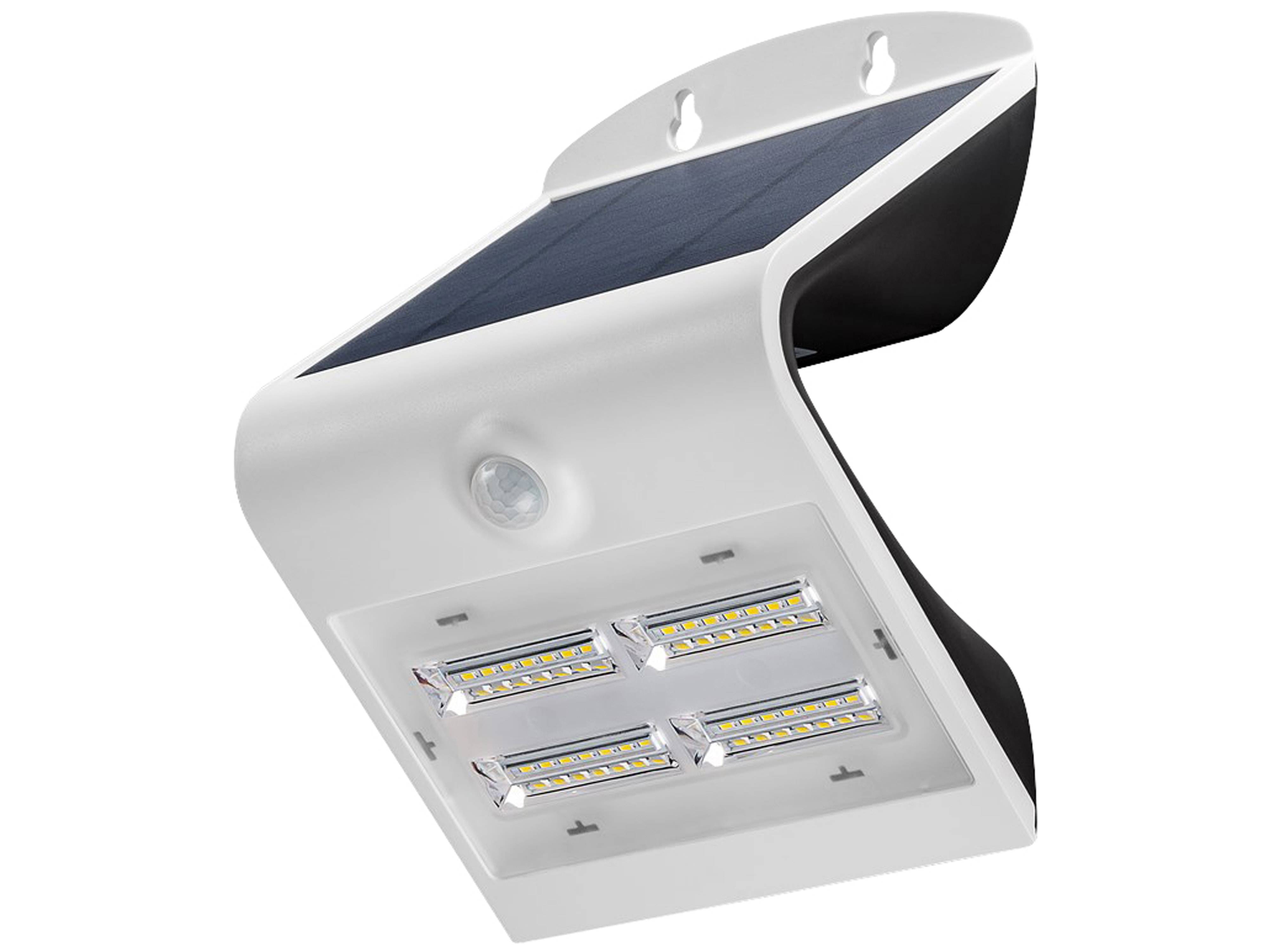 GOOBAY Solar LED-Wandleuchte mit Bewegungsmelder, 3,2 W, weiß