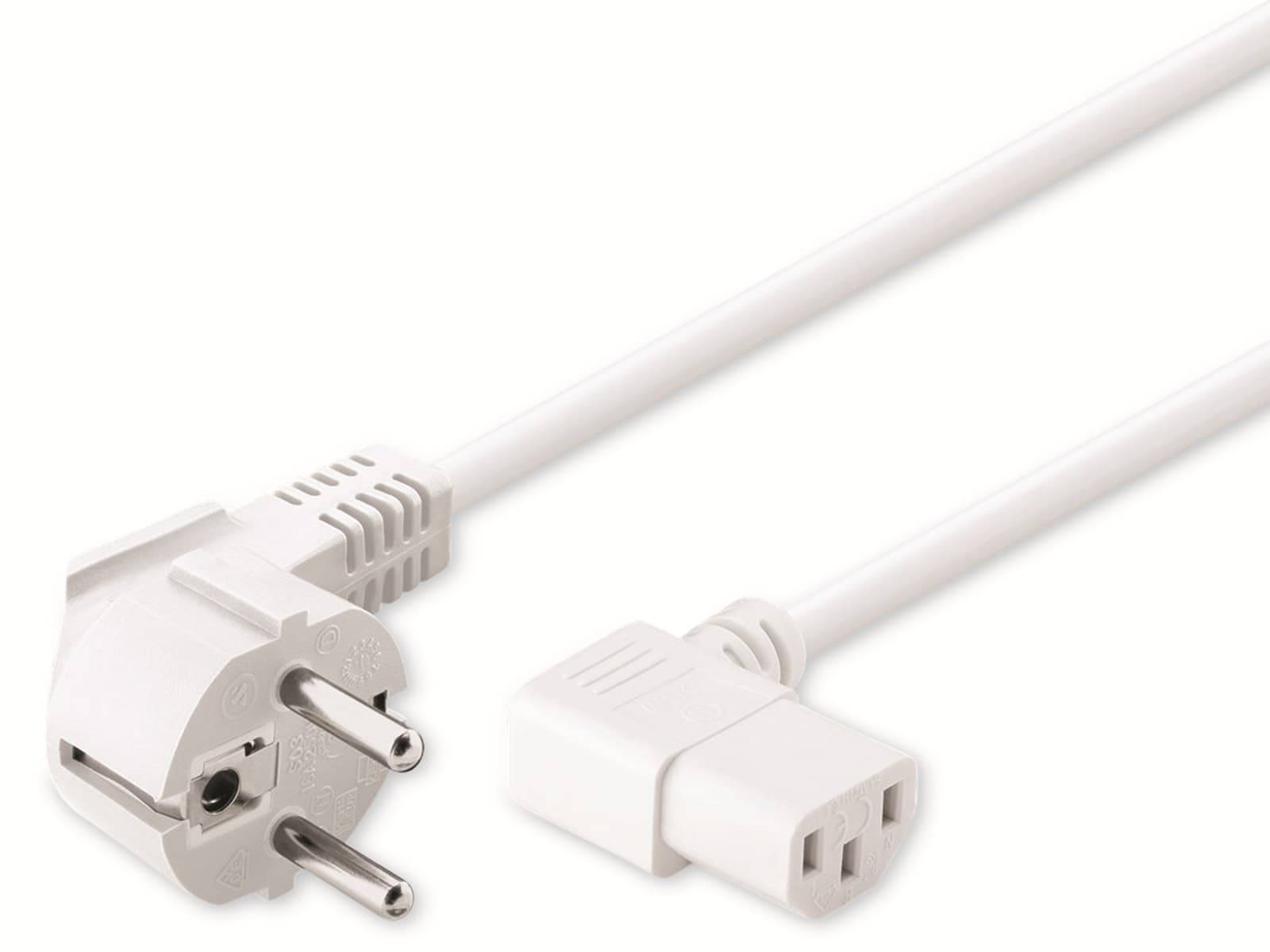 GOOBAY Kaltgerätekabel NK 102 W-500, 5 m, weiß