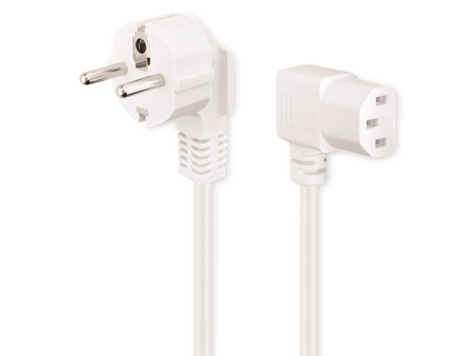 GOOBAY Kaltgerätekabel NK 102 W-500, 5 m, weiß