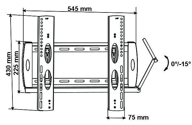 My Wall Wandhalter für Flach-Bildschirm für Bildschirme 23 - 42 (58-107cm) trägt bis zu 20 kg / 44 lbs