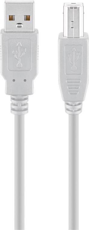 goobay USB 2.0 Hi-Speed Kabel A Stecker auf B Stecker grau 3 m