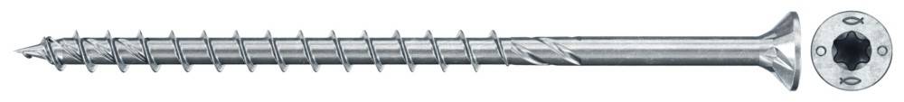 Nahaufnahme einer Metallschraube mit Gewindedesign, die ihre spiralförmigen Rillen hervorhebt.