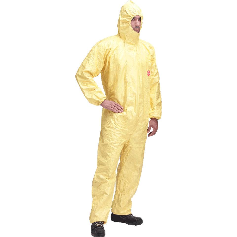 Tychem® Schutzoverall 2000 C, Modell CHA5, Kategorie III, gelb, Größe XL, 5/VE