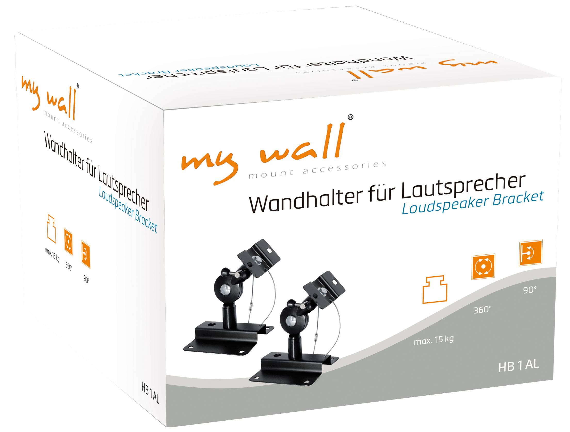 My Wall Wandhalter für Lautsprecher Belastung bis 15 kg, Wandabstand: 140 mm