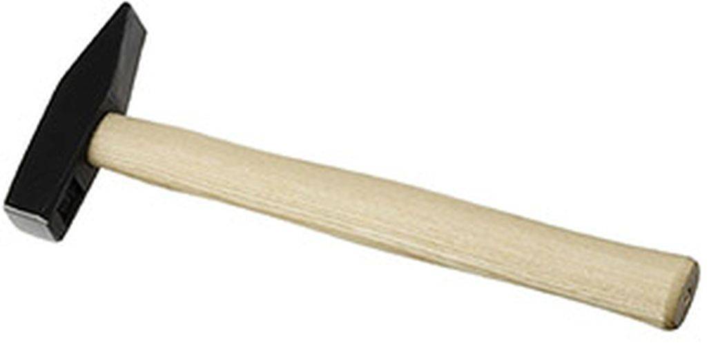 Ein Holz-Eisstiel auf einem einfarbigen weißen Hintergrund.