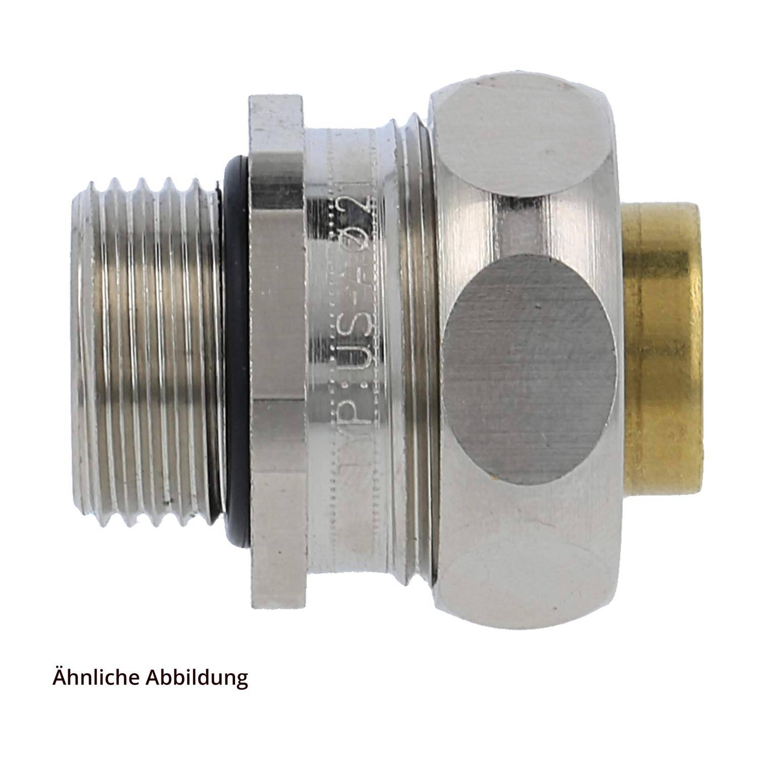 15011135011 FLEXA US-P Metallverschraubung gerade Gewinde PG11x1,41 für Schlauch-Außendurchmesser 17,0mm für