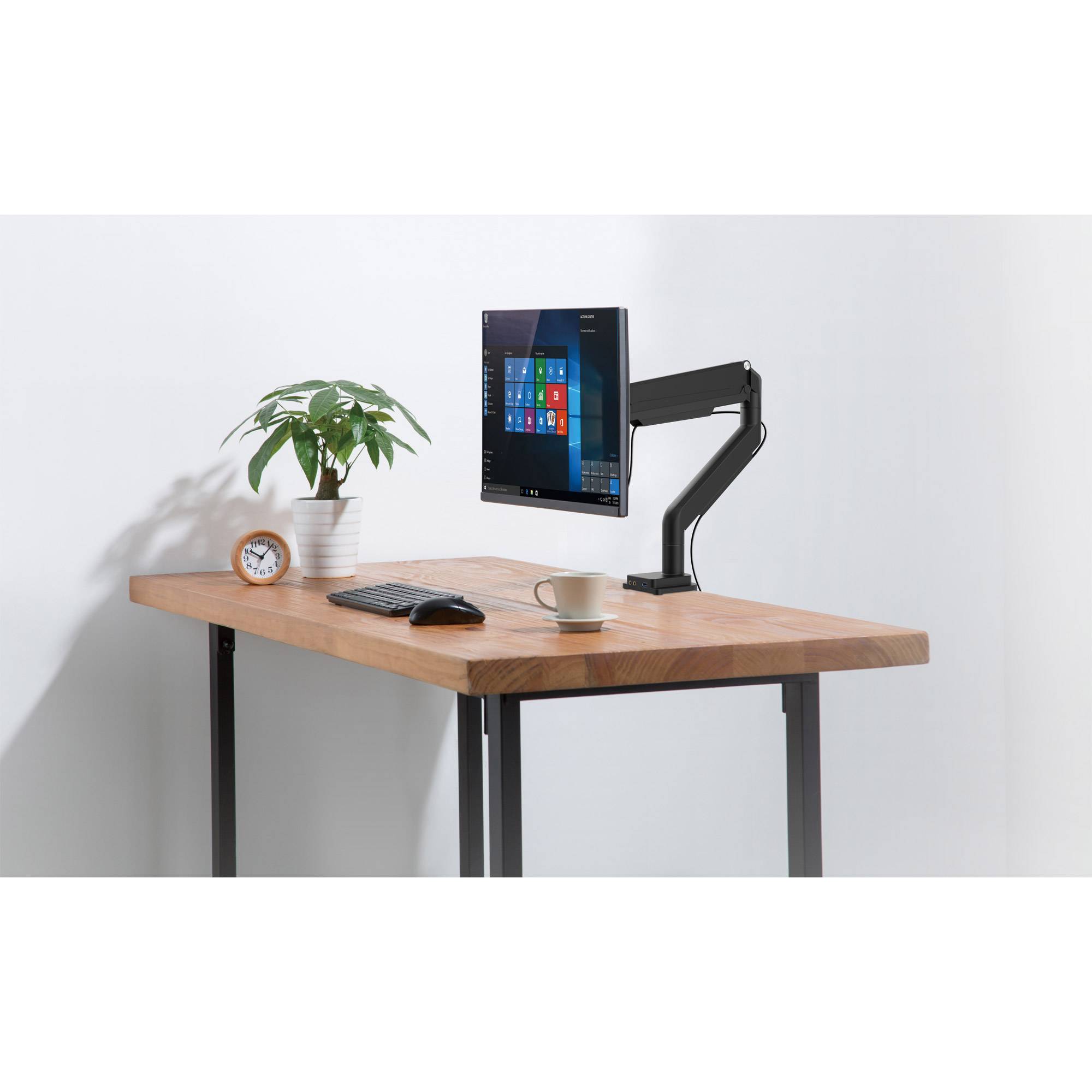 INLINE - Tischhalterung mit Lifter und USB/Audio bis max. 82cm 32"" 9kg