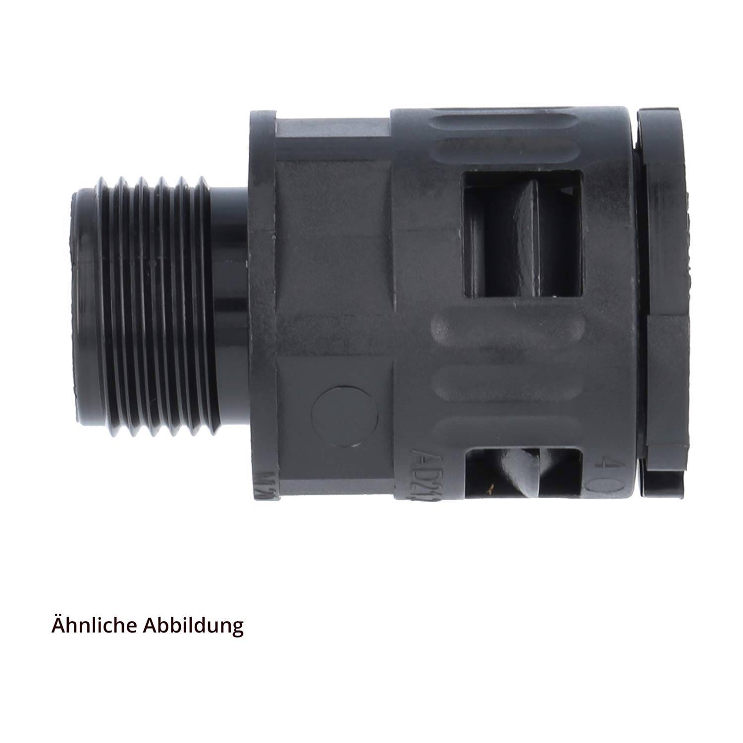 FLEXA RQG-N Schnellverschraubung gerade Gewinde 3/4 Zoll für Schlauch-Außendurchmesser 28,5mm hochdichtend mit