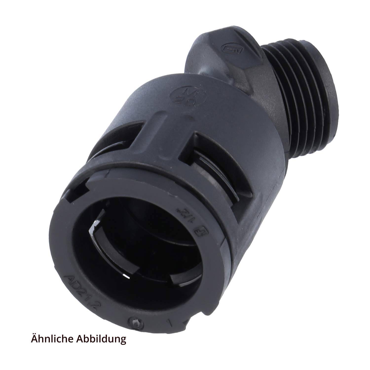 FLEXA FVW45 Schnellverschraubung 45 Grad Bogen Gewinde M16x1,5 für Schlauch-Außendurchmesser 13,0mm konisch dichtend