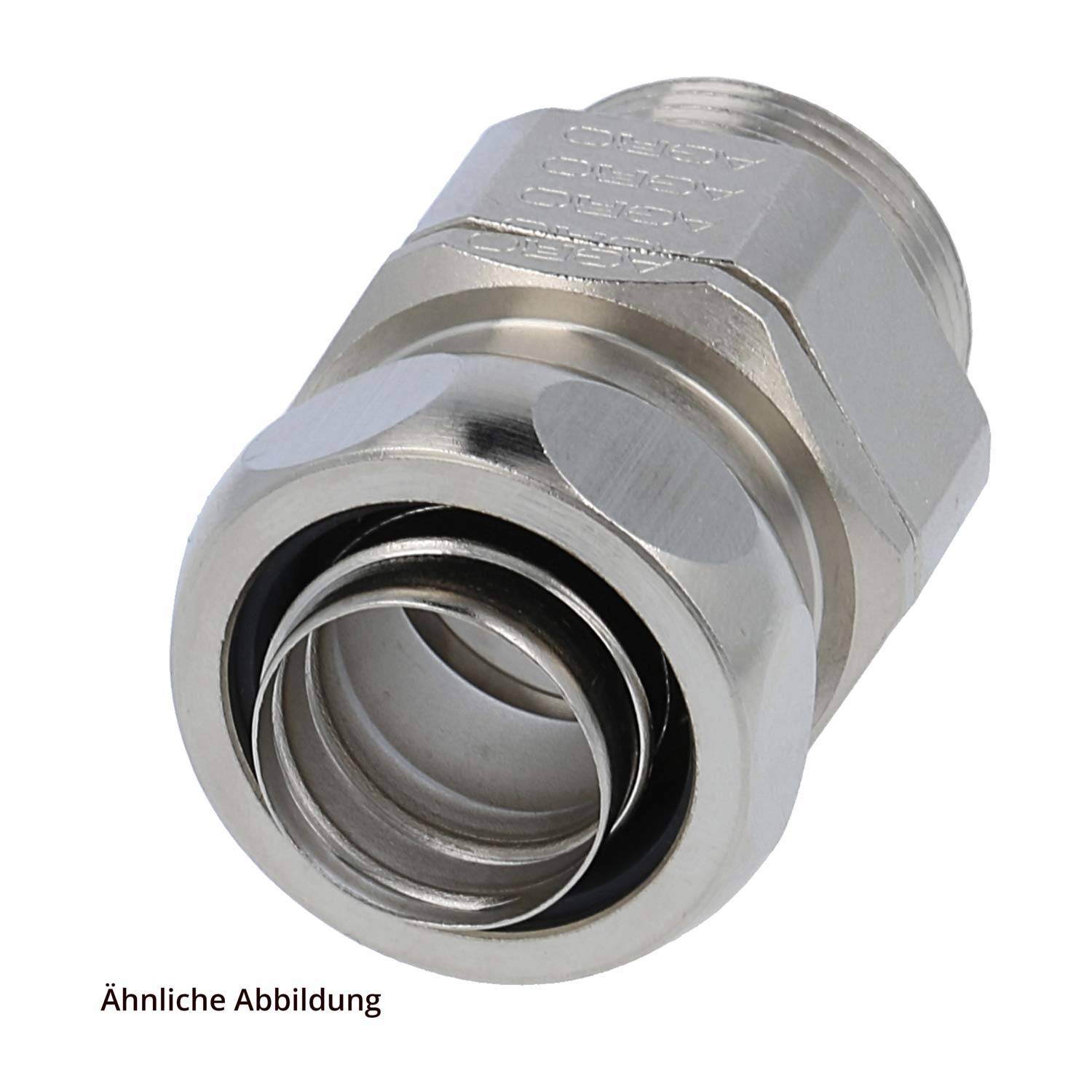 FLEXA USDR-M Metallverschraubung gerade Gewinde M32x1,5 für Schlauch-Außendurchmesser 27,0mm für
