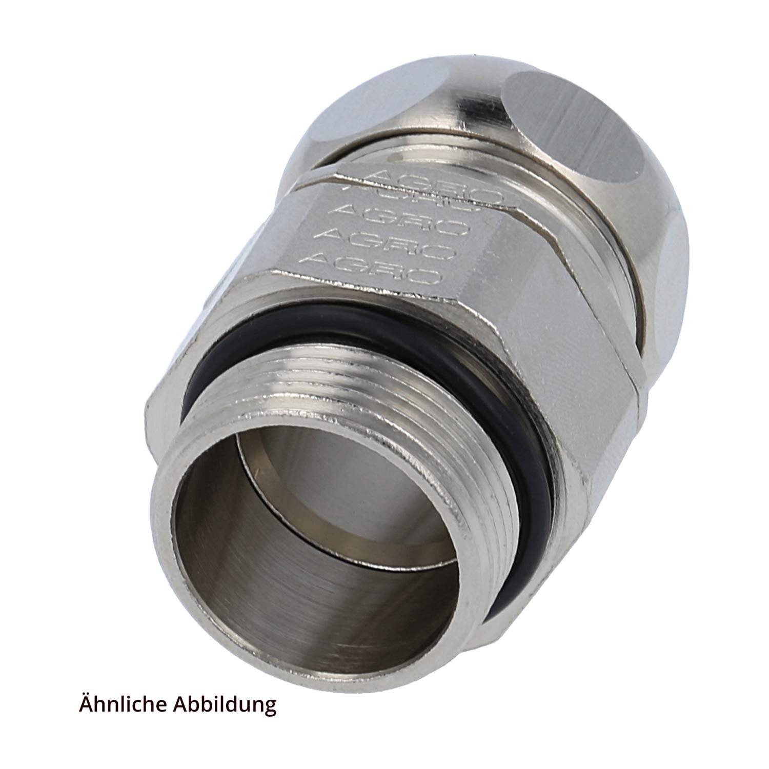 FLEXA USDR-M Metallverschraubung gerade Gewinde M32x1,5 für Schlauch-Außendurchmesser 27,0mm für