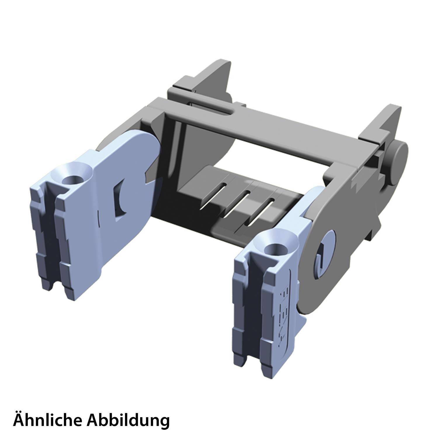 FLEXA PB4-R / mit Bolzen Anschlußlaschen für Serie PL4 achsverlängernde Variante Radienseite - 1 Stück