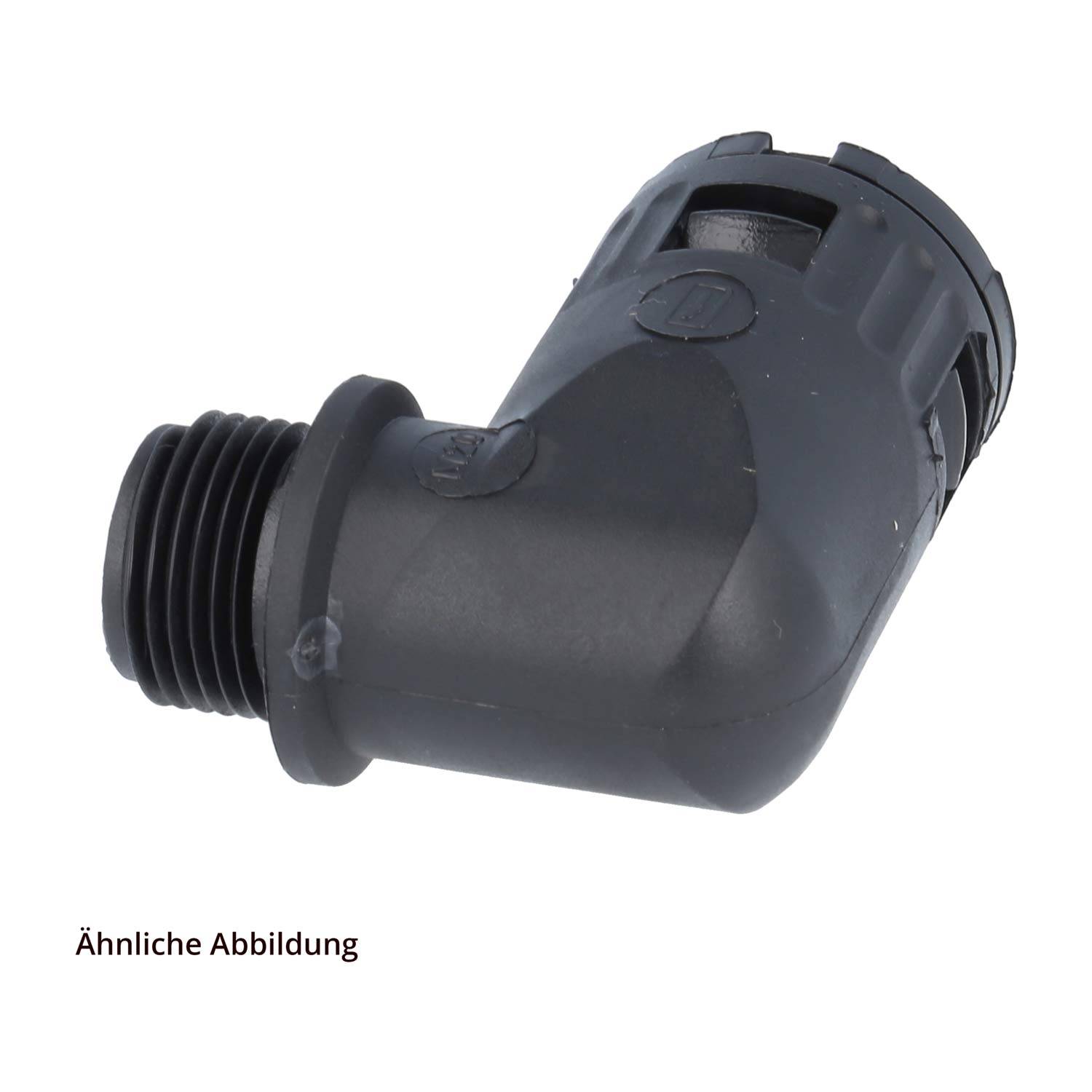 FLEXA RQW-P Schnellverschraubung 90 Grad Winkel Gewinde PG29x1,588 für Schlauch-Außendurchmesser 34,5mm hochdichtend