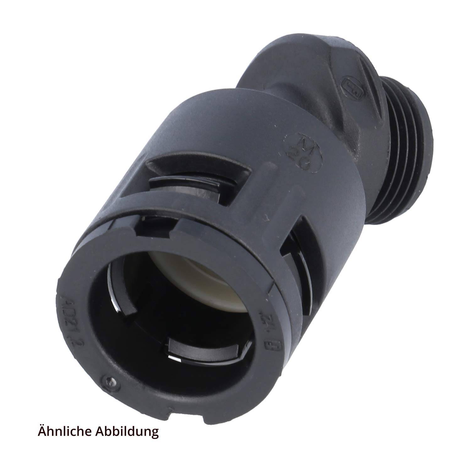 FLEXA RQB45-M Schnellverschraubung 45 Grad Bogen Gewinde M50x1,5 für Schlauch-Außendurchmesser 54,5mm hochdichtend mit
