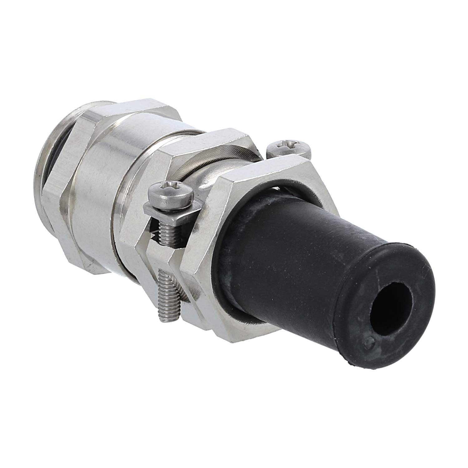 LAPP Verschraubung mit Biegeschutz M20x1,5 ZBKM-20/3 Sechskant-Zwischenstutzen Messing (CuZn) vernickelt Gewindelänge