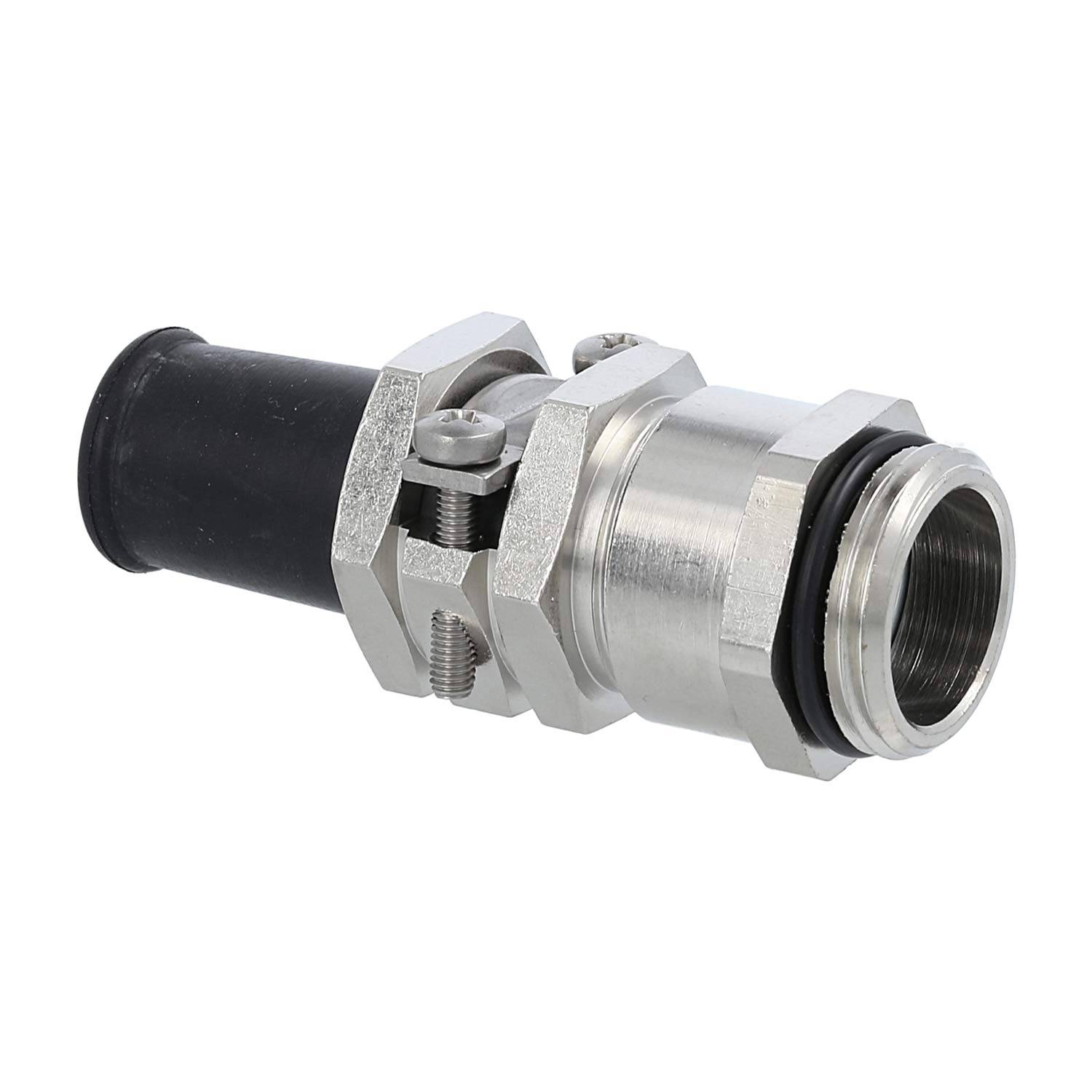 LAPP Verschraubung mit Biegeschutz M20x1,5 ZBKM-20/3 Sechskant-Zwischenstutzen Messing (CuZn) vernickelt Gewindelänge