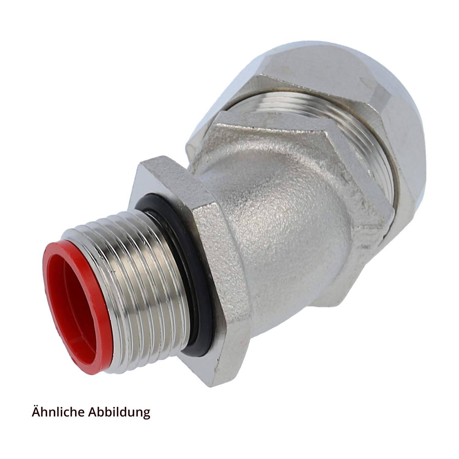 FLEXA EW 45-M Metallverschraubung 45 Grad Bogen Gewinde M16x1,5 für Schlauch-Außendurchmesser 18,0mm - 3/8 Zoll für