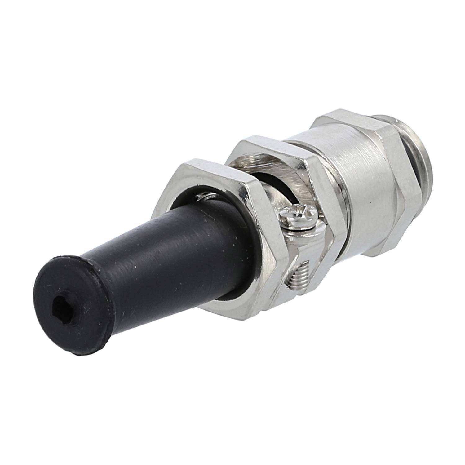 LAPP Verschraubung mit Biegeschutz M12x1,5 ZBKM-12/1 Sechskant-Zwischenstutzen Messing (CuZn) vernickelt Gewindelänge