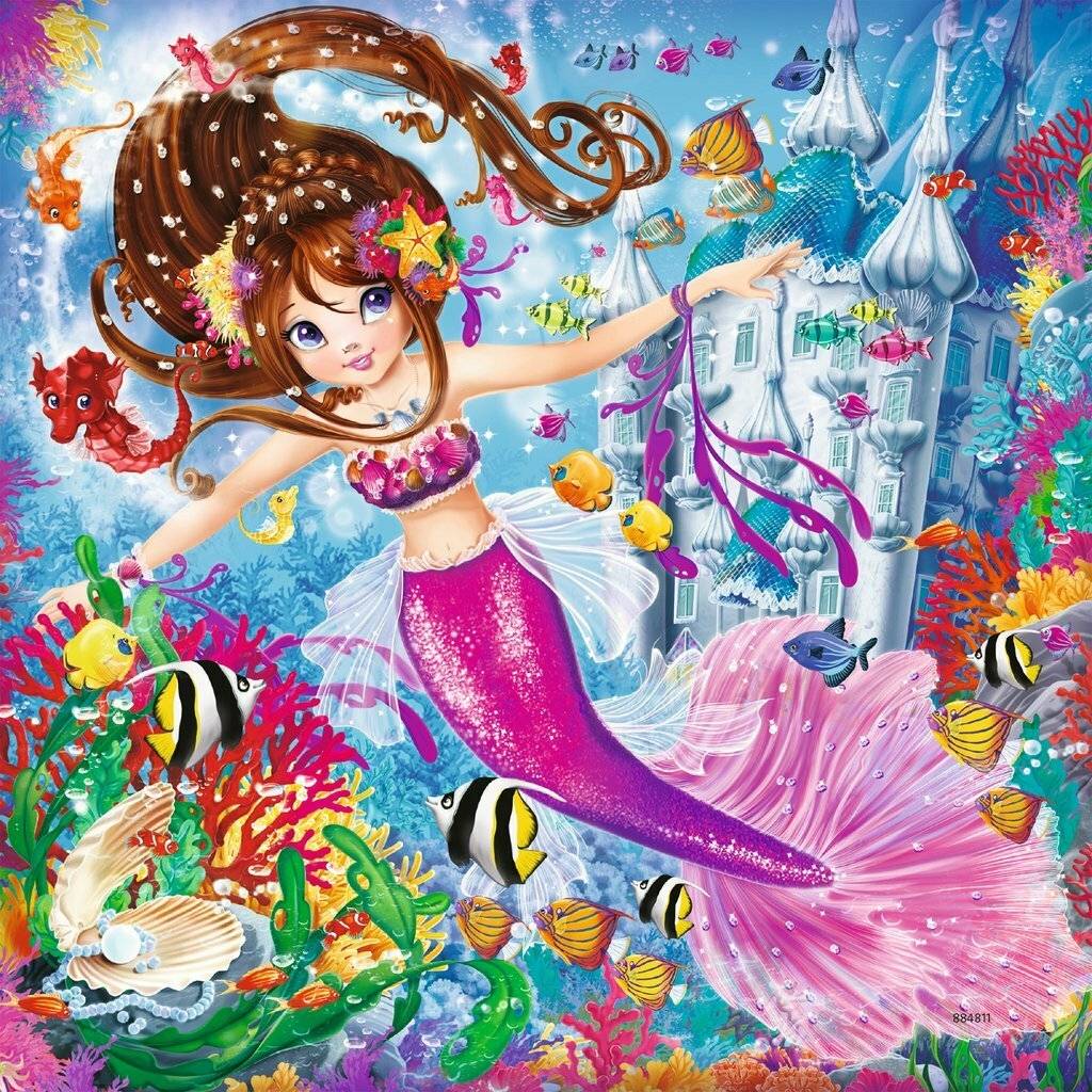 RAVENSBURGER Puzzle Magische Meerjungfrauen 3x49 Teile