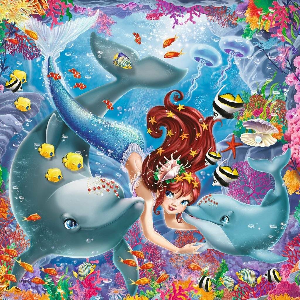 RAVENSBURGER Puzzle Magische Meerjungfrauen 3x49 Teile