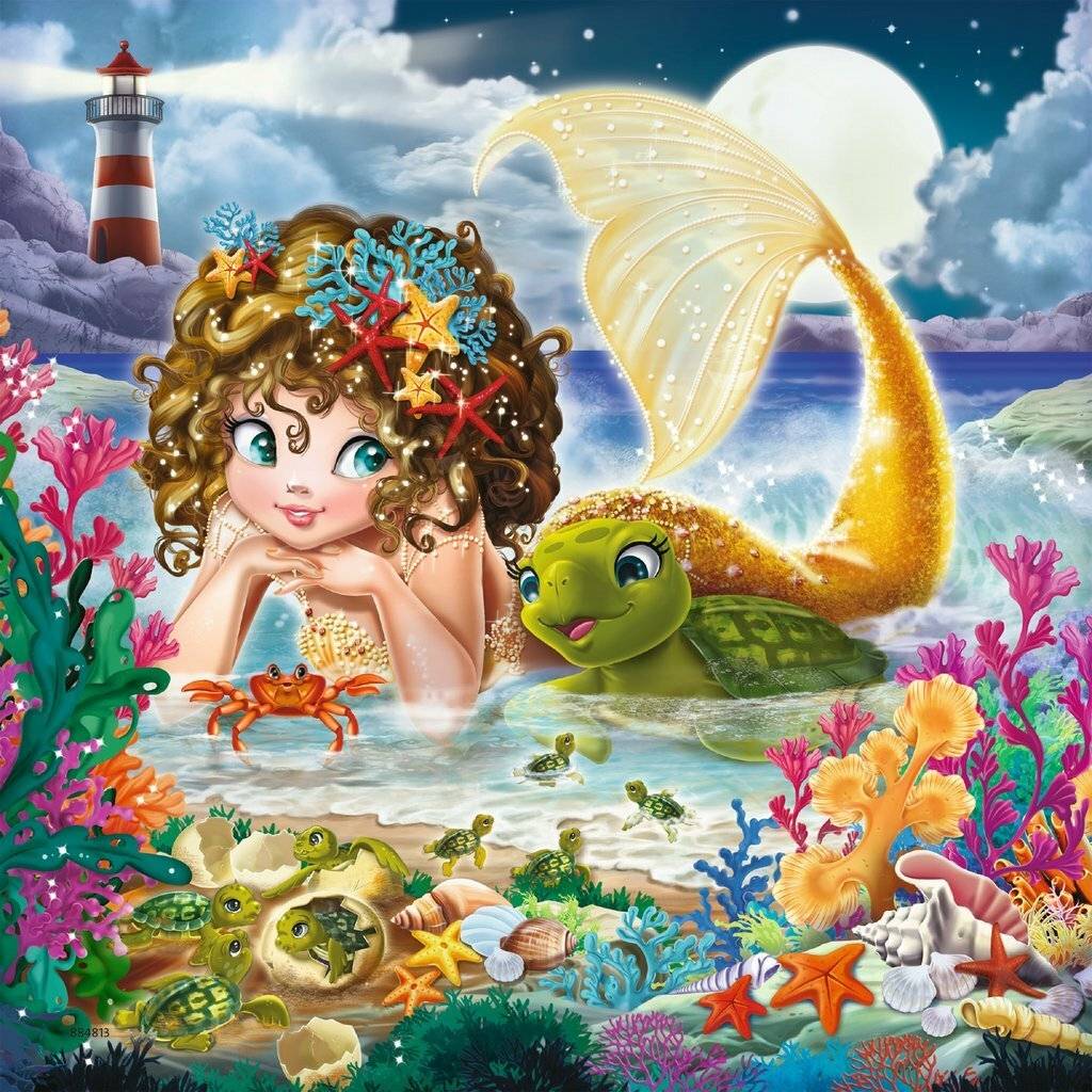 RAVENSBURGER Puzzle Magische Meerjungfrauen 3x49 Teile