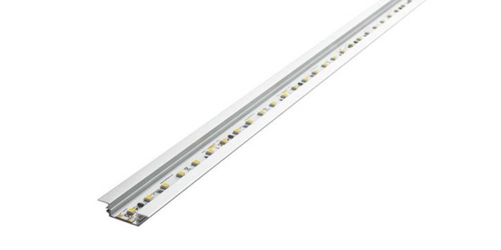 Eine LED-Lichtleiste mit mehreren kleinen Glühbirnen, die für helle Beleuchtung in verschiedenen Innenräumen verwendet wird.
