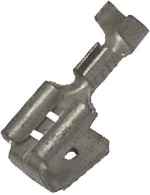 Ein metallisches, eckiges Geräteelement mit einer Scharnierstelle und zwei zangenartigen Erweiterungen, höchstwahrscheinlich eine Komponente zum Verbinden oder Sichern von Mechanismen.