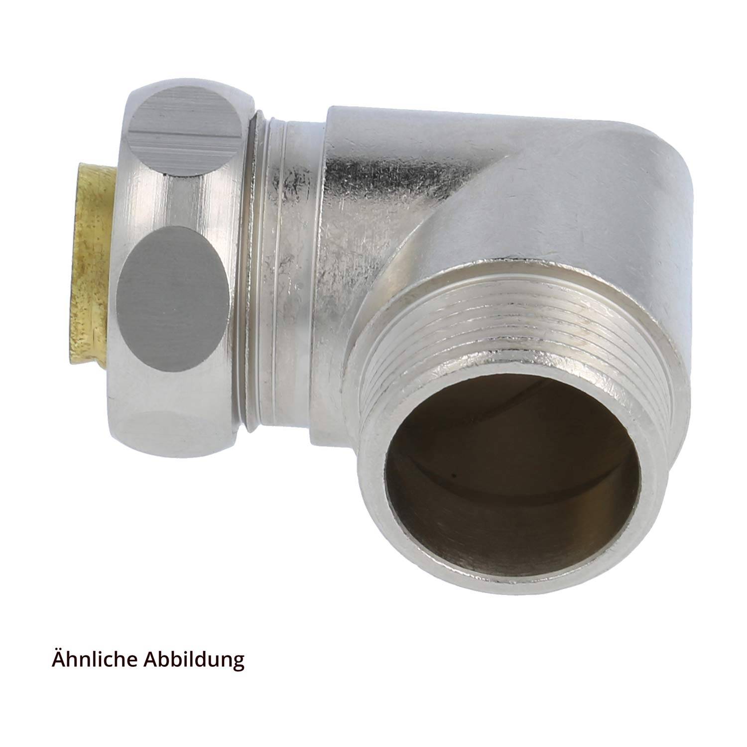 FLEXA USW-M Metallverschraubung 90 Grad Winkel Gewinde M32x1,5 für Schlauch-Außendurchmesser 27,0mm für