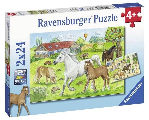 Puzzle Ravensburger Auf dem Pferdehof 2 X 24 Teile