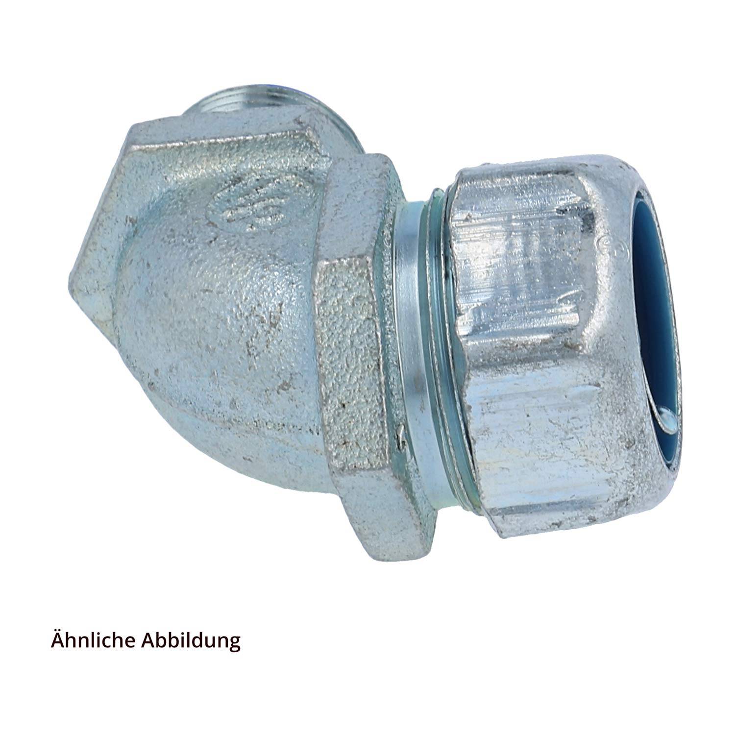 FLEXA FMVW90 Metallverschraubung 90 Grad Winkel Gewinde M20x1,5 für Schlauch-Außendurchmesser 18,0mm - 3/8 Zoll für