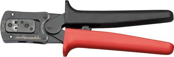 Ein Paar Kabelschneider mit schwarzen und roten Griffen, teilweise geschlossen, wobei die Klingen sichtbar sind. Geeignet zum Durchtrennen von Drähten oder Kabeln.