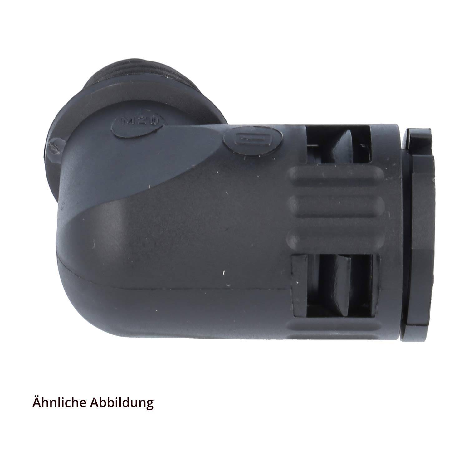 FLEXA RQW-P Schnellverschraubung 90 Grad Winkel Gewinde PG21x1,588 für Schlauch-Außendurchmesser 28,5mm hochdichtend