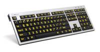 Logickeyboard LKB-LPRNTYB-AJPU, Full-size (100%), Verkabelt, USB, Schwarz, Silber
