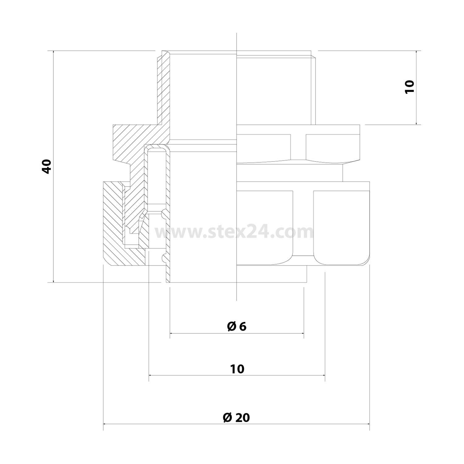 FLEXA USK-M kl. Packung 10 Stk. Kunststoffverschraubung gerade Gewinde M10x1 für Schlauch-Außendurchmesser 10,0mm für