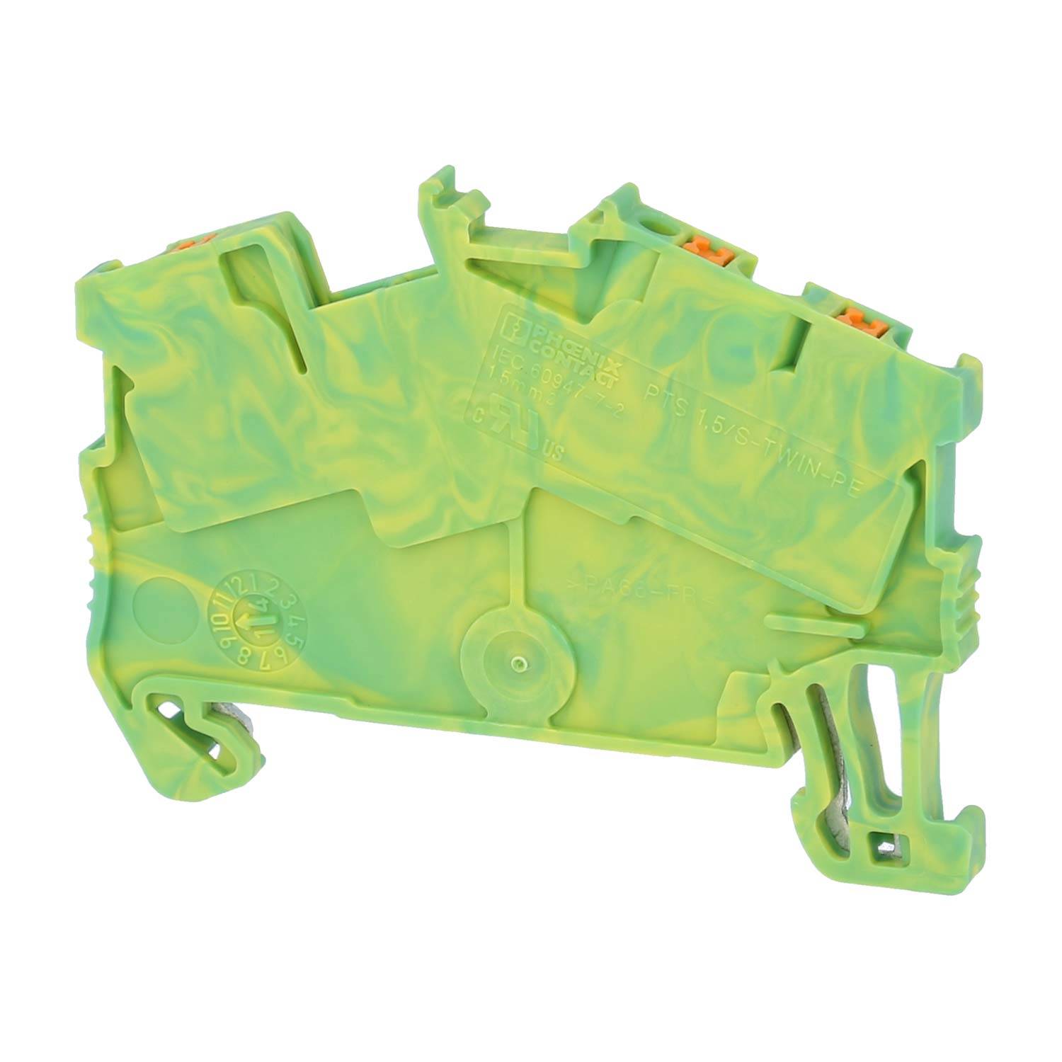 Phoenix Contact Schutzleiter-Reihenklemme PTS 1,5/S-TWIN PE Push-In-Anschluss Querschnitt starr 0,14mm² - 1,5mm² AWG26