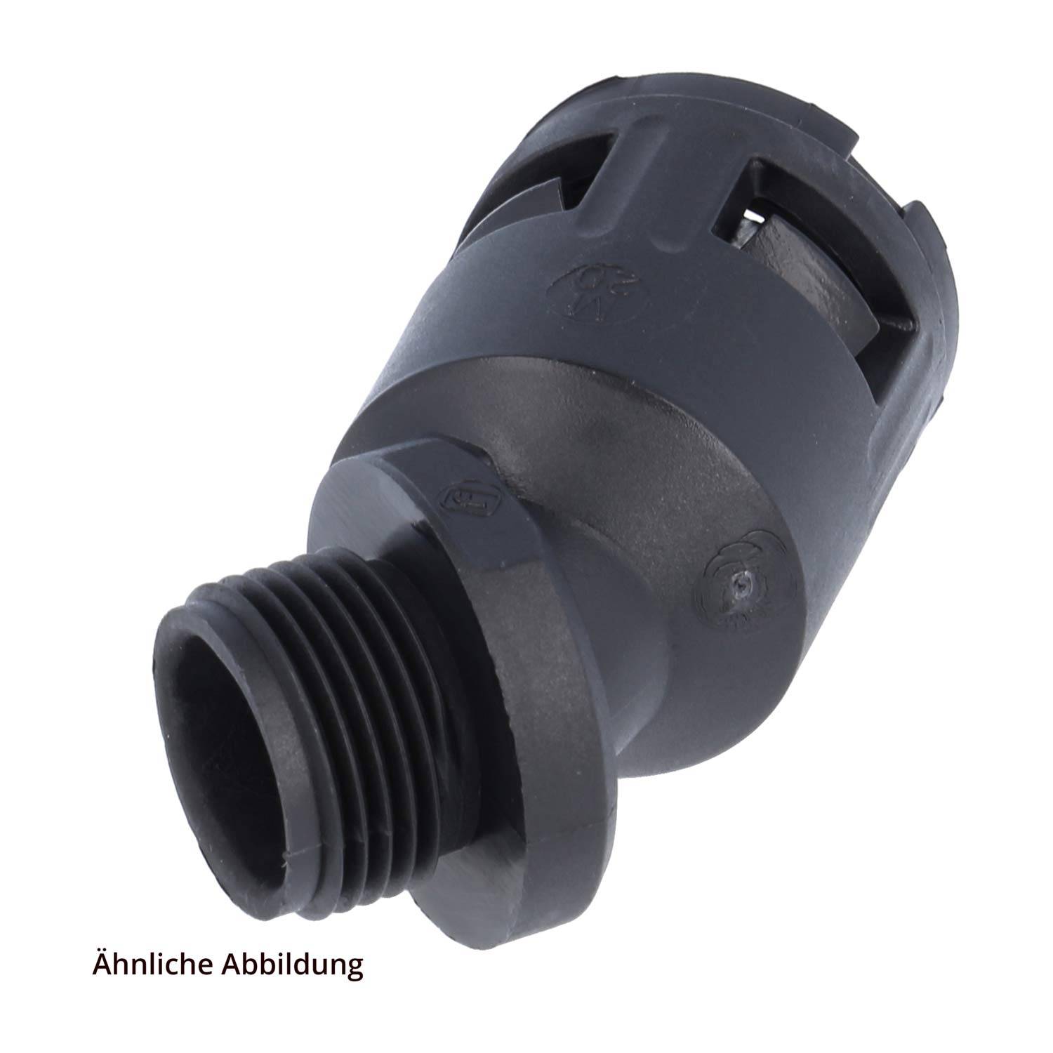 15101034240 FLEXA FVW45 Schnellverschraubung 45 Grad Bogen Gewinde M40x1,5 für Schlauch-Außendurchmesser 34,5mm konisch