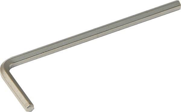 Eine gerade Metallstange mit einer glatten, reflektierenden Oberfläche vor einem weißen Hintergrund, die die Länge und Dicke der Stange zeigt.