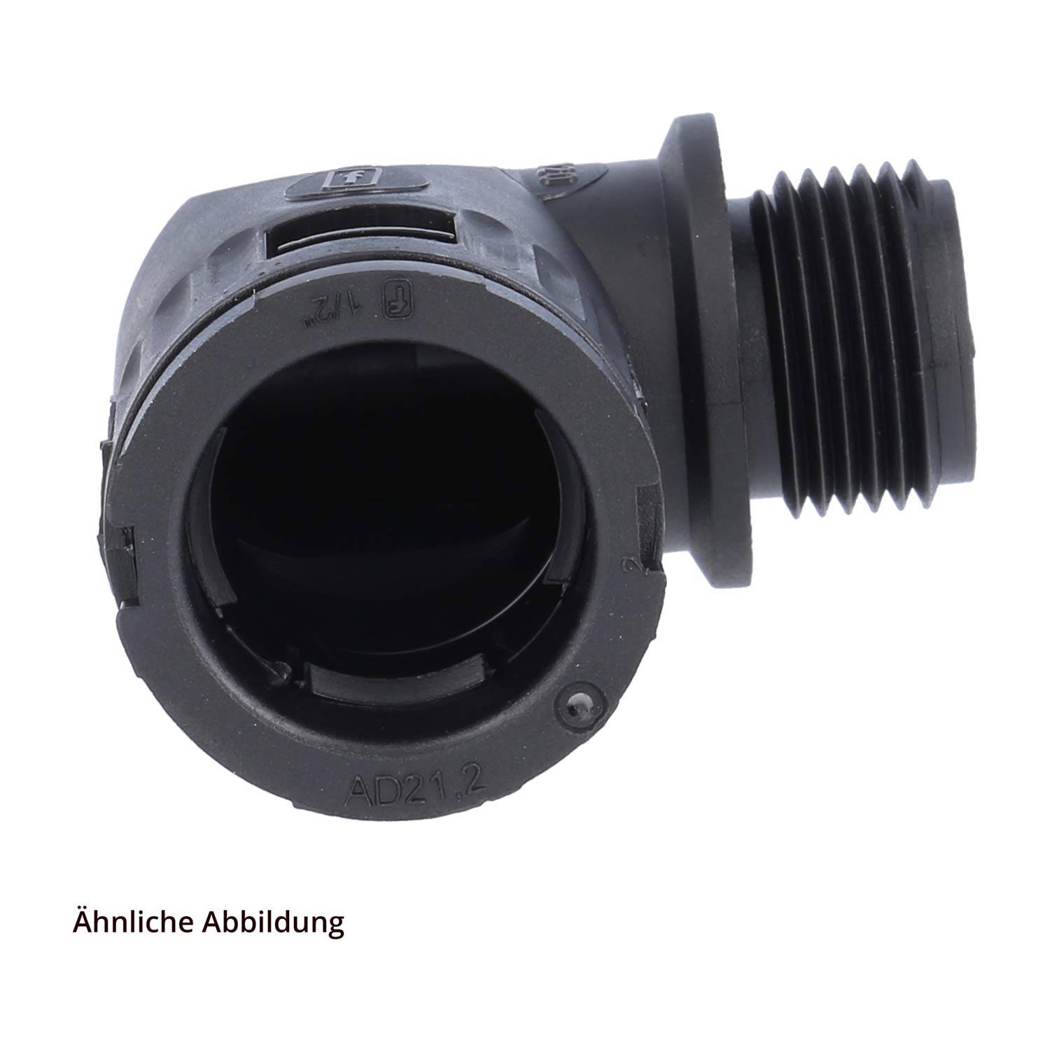 FLEXA RQW1-M 2 Stk. Schnellverschraubung 90 Grad Winkel Gewinde M40x1,5 für Schlauch-Außendurchmesser 34,5mm konisch