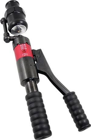 Ein Nahaufnahmebild eines tragbaren Glasfaser-Spleißgeräts mit einem roten zylindrischen Gehäuse, das für das präzise Verbinden von optischen Fasern entwickelt wurde.