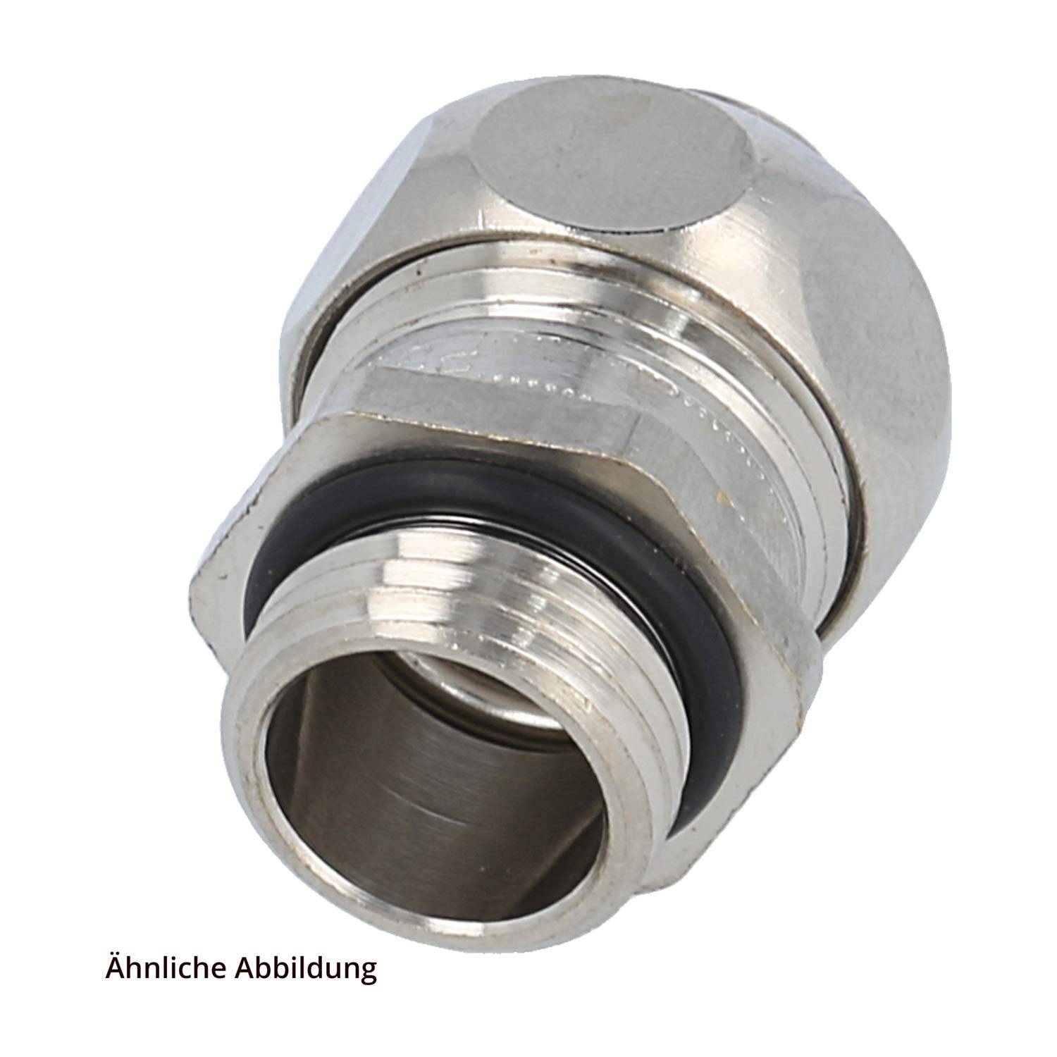 FLEXA US-M Metallverschraubung gerade Gewinde M25x1,5 für Schlauch-Außendurchmesser 27,0mm für