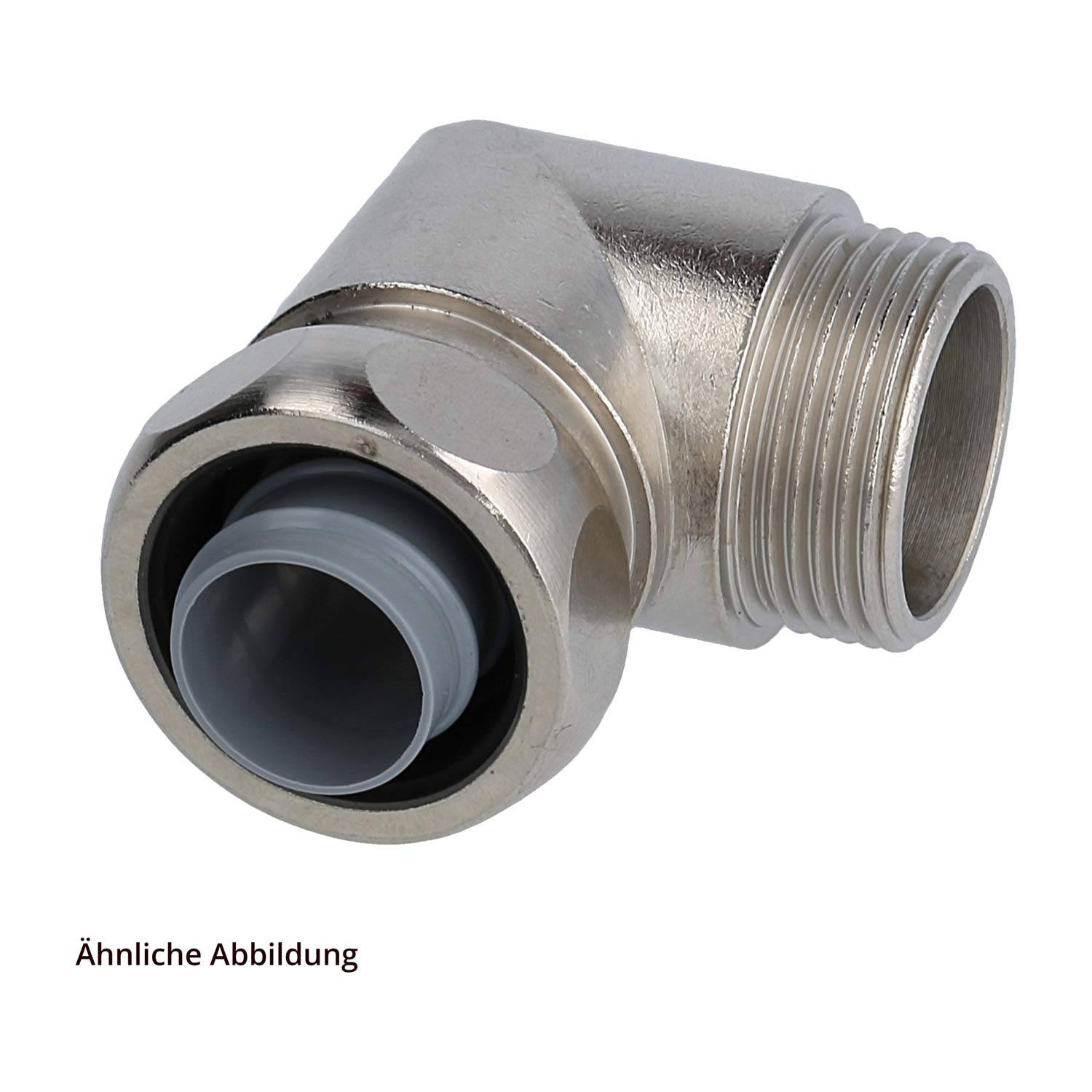 15010230009 FLEXA USW-P Metallverschraubung 90 Grad Winkel Gewinde PG9x1,41 für Schlauch-Außendurchmesser 14,0mm für