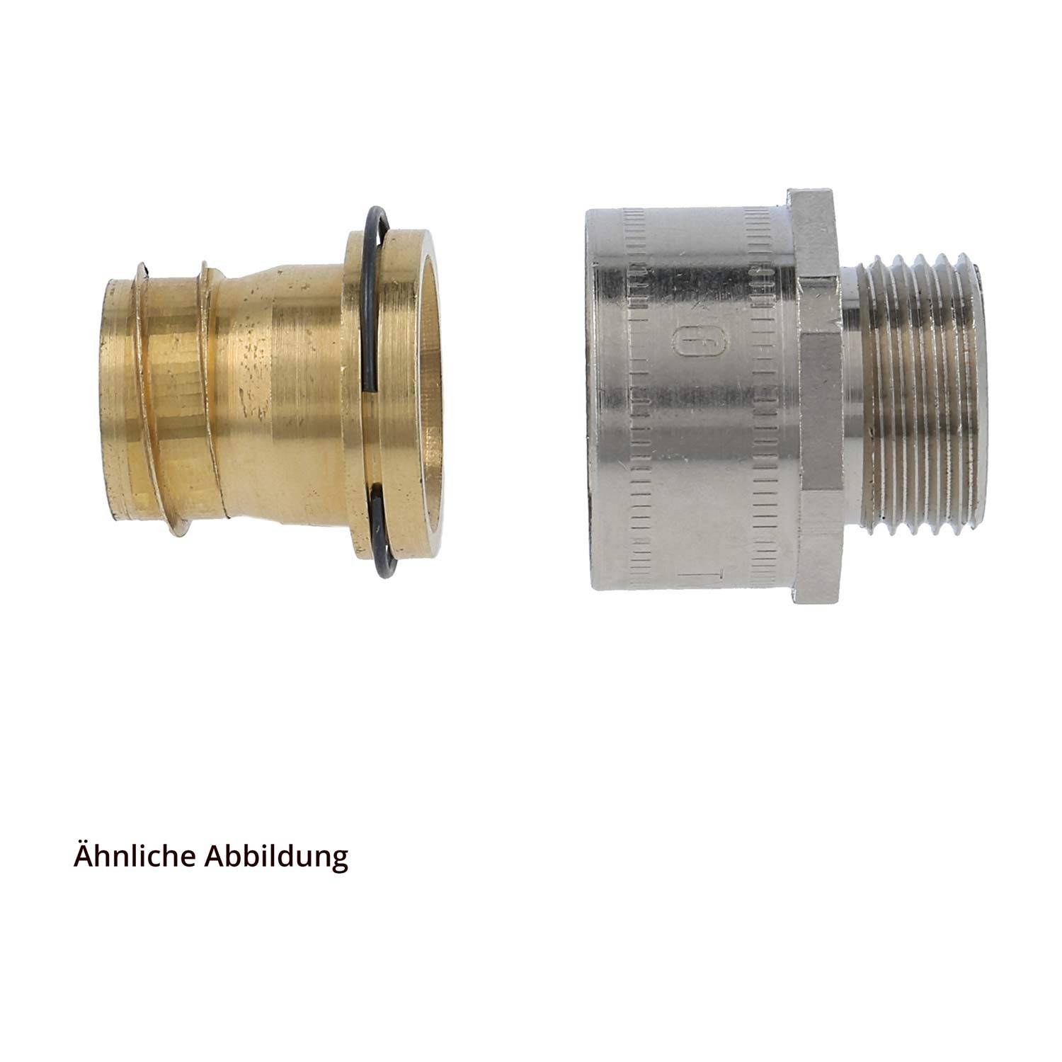 FLEXA LI-M kl. Packung 2 Stk. Metallverschraubung gerade Gewinde M50x1,5 für Schlauch-Außendurchmesser 56,0mm für