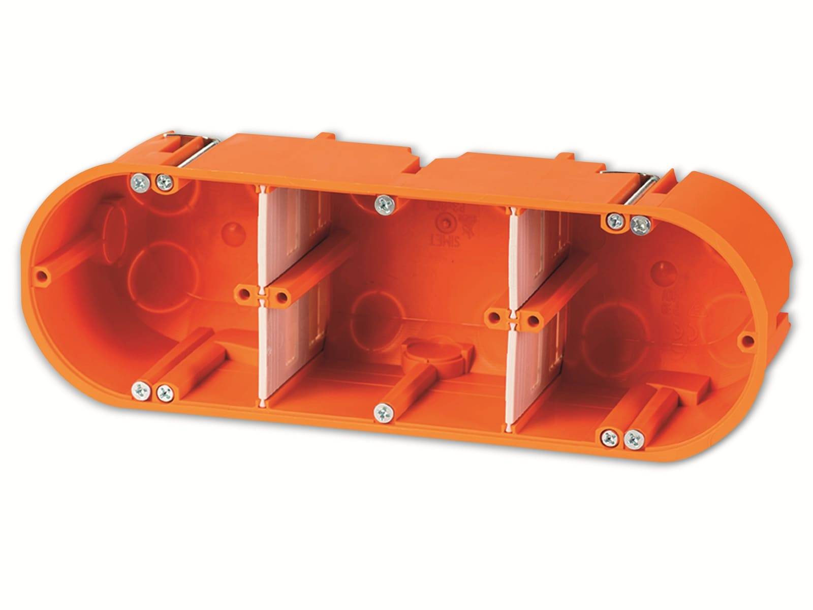 F-TRONIC Hohlwanddose, Ø 68 mm, T 60 mm, 3-fach,massiv, 5 Stück