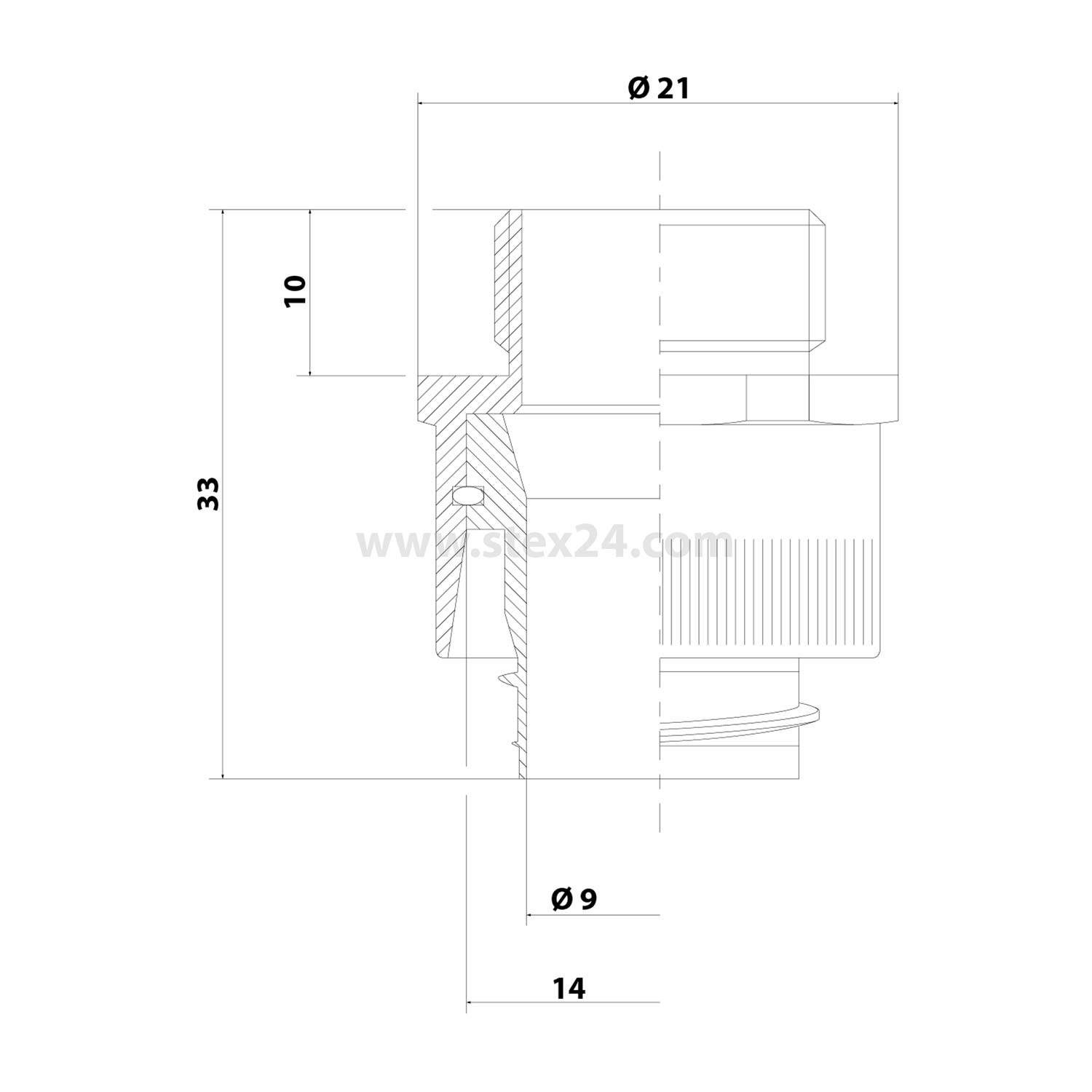 FLEXA LI-M kl. Packung 10 Stk. Metallverschraubung gerade Gewinde M12x1,5 für Schlauch-Außendurchmesser 14,0mm für