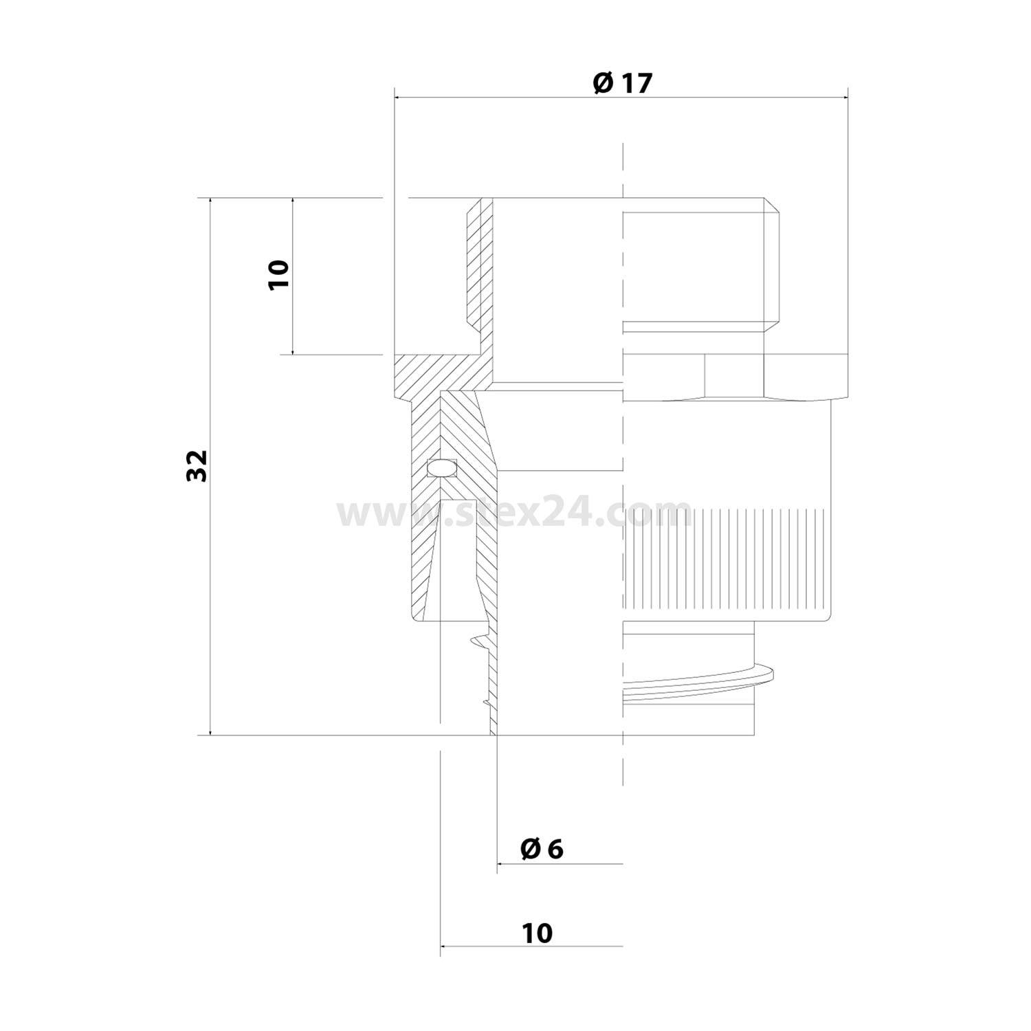 FLEXA LI-M kl. Packung 10 Stk. Metallverschraubung gerade Gewinde M10x1 für Schlauch-Außendurchmesser 10,0mm für